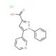 1-phenyl-5-(pyridin-3-yl)-1H-pyrazole-3-carboxylic acid hydrochloride - chemical structure image