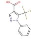 1-Phenyl-5-(trifluoromethyl)-1H-pyrazole-4-carboxylic acid 的分子结构, CAS编号: 98534-81-7 1-Phenyl-5-(trifluoromethyl)-1H-pyrazole-4-carboxylic acid (CAS 98534-81-7) - chemical structure image