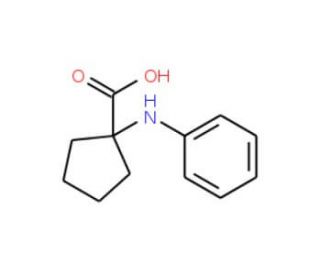 1-Phenylamino-cyclopentanecarboxylic acid (CAS 6636-94-8) - chemical structure image
