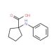 1-Phenylamino-cyclopentanecarboxylic acid (CAS 6636-94-8) - chemical structure image