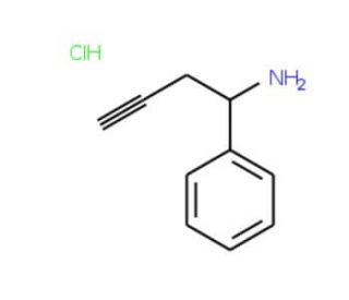 1-Phenylbut-3-yn-1-amine hydrochloride - chemical structure image