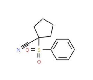 1-(phenylsulfonyl)cyclopentanecarbonitrile - chemical structure image