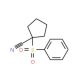 1-(phenylsulfonyl)cyclopentanecarbonitrile - chemical structure image