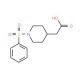 [1-(Phenylsulfonyl)piperidin-4-yl]acetic acid - chemical structure image