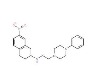 1-Piperazineethanamine, 4-phenyl-N-(1,2,3,4-tetrahydro-7-nitro-2-naphthalenyl)- (CAS 1003565-41-0) - chemical structure image
