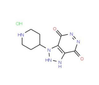 1-(piperidin-4-yl)-1H,4H,5H,6H,7H-[1,2,3]triazolo[4,5-d]pyridazine-4,7-dione hydrochloride - chemical structure image