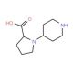 1-(piperidin-4-yl)pyrrolidine-2-carboxylic acid - chemical structure image