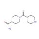 1-(piperidin-4-ylcarbonyl)piperidine-4-carboxamide - chemical structure image