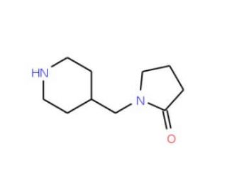 1-(Piperidin-4-ylmethyl)pyrrolidin-2-one (CAS 139726-90-2) - chemical structure image