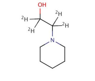 1-Piperidineethanol-d4 (CAS 1189705-44-9) - chemical structure image