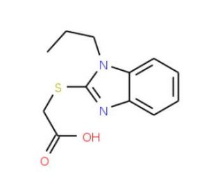 (1-Propyl-1H-benzoimidazol-2-ylsulfanyl)-acetic acid - chemical structure image