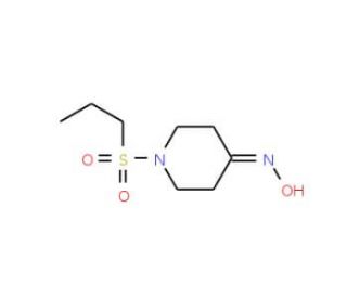 1-(propylsulfonyl)piperidin-4-one oxime - chemical structure image