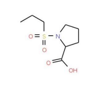 1-(propylsulfonyl)pyrrolidine-2-carboxylic acid - chemical structure image