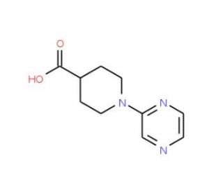 1-pyrazin-2-ylpiperidine-4-carboxylic acid - chemical structure image