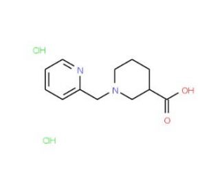 1-(Pyridin-2-ylmethyl)piperidine-3-carboxylic acid dihydrochloride (CAS 887444-94-2) - chemical structure image
