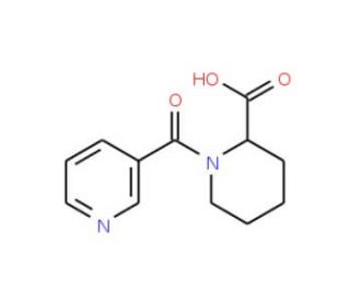 1-(pyridin-3-ylcarbonyl)piperidine-2-carboxylic acid - chemical structure image
