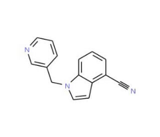 1-(Pyridin-3-ylmethyl)-1H-indole-4-carbonitrile - chemical structure image