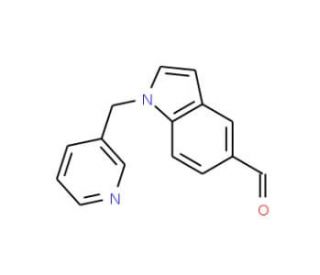 1-(Pyridin-3-ylmethyl)-1H-indole-5-carbaldehyde - chemical structure image