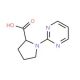 1-pyrimidin-2-ylpyrrolidine-2-carboxylic acid - chemical structure image