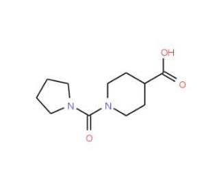 1-(pyrrolidin-1-ylcarbonyl)piperidine-4-carboxylic acid - chemical structure image