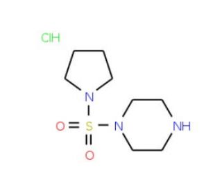 1-(pyrrolidin-1-ylsulfonyl)piperazine hydrochloride - chemical structure image