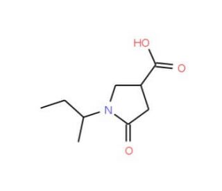 1-sec-Butyl-5-oxopyrrolidine-3-carboxylic acid (CAS 696647-92-4) - chemical structure image