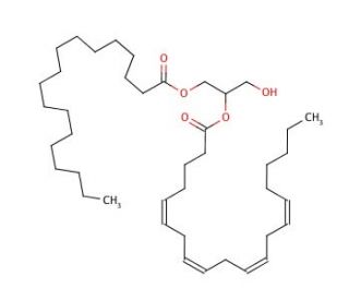 1-Stearoyl-2-arachidonoyl-sn-glycerol (CAS 65914-84-3) - chemical structure image
