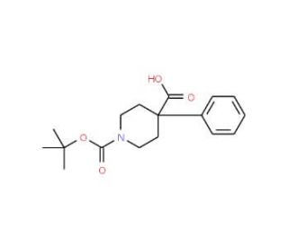 1-(tert-Butoxycarbonyl)-4-phenylpiperidine-4-carboxylic acid (CAS 167262-68-2) - chemical structure image