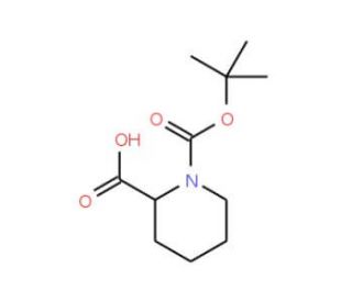 1-tert-Butoxycarbonylpiperidine-2-carboxylic acid (CAS 118552-55-9) - chemical structure image