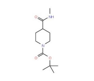 1-tert-Butoxycarbonylpiperidine-4-carboxylic acid methyl amide (CAS 544696-01-7) - chemical structure image