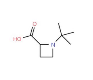 1-tert-Butyl-2-azetidinecarboxylic acid (CAS 18085-38-6) - chemical structure image