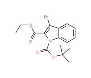 1-(tert-Butyl) 2-ethyl 3-bromo-1H-indole-1,2-dicarboxylate - chemical structure image