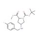 1-tert-Butyl 2-methyl (2S,4S)-4-[(4-fluorobenzyl)-amino]pyrrolidine-1,2-dicarboxylate - chemical structure image