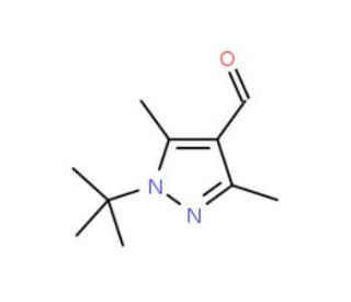 1-tert-Butyl-3,5-dimethyl-1H-pyrazole-4-carboxaldehyde (CAS 647824-51-9) - chemical structure image