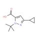 1-tert-butyl-3-cyclopropyl-1H-pyrazole-5-carboxylic acid - chemical structure image