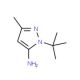 1-(tert-Butyl)-3-methyl-1H-pyrazol-5-ylamine (CAS 141459-53-2) - chemical structure image