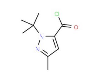 1-tert-Butyl-3-methyl-1H-pyrazole-5-carbonyl chloride (CAS 175277-10-8) - chemical structure image