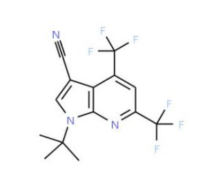 1-(tert-Butyl)-4,6-bis(trifluoromethyl)-1H-pyrrolo[2,3-b]pyridine-3-carbonitrile - chemical structure image