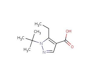 1-tert-butyl-5-ethyl-1H-pyrazole-4-carboxylic acid - chemical structure image