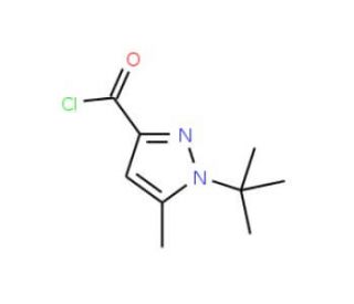 1-tert-Butyl-5-methyl-1H-pyrazole-3-carbonyl chloride (CAS 306936-94-7) - chemical structure image
