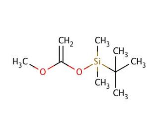 1-(tert-Butyldimethylsilyloxy)-1-methoxyethene (CAS 77086-38-5) - chemical structure image