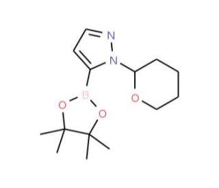 1-(Tetrahydro-2H-pyran-2-yl)-1H-pyrazole-5-boronic acid, pinacol ester (CAS 903550-26-5) - chemical structure image