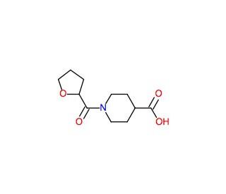 1-(tetrahydrofuran-2-ylcarbonyl)piperidine-4-carboxylic acid (CAS 926214-32-6) - chemical structure image