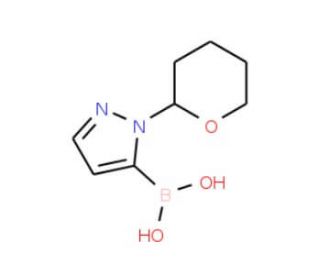1-(Tetrahydropyran-2-yl)pyrazole-5-boronic acid (CAS 1105511-68-9) - chemical structure image