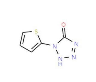 1-thien-2-yl-1,4-dihydro-5H-tetrazol-5-one (CAS 141946-05-6) - chemical structure image