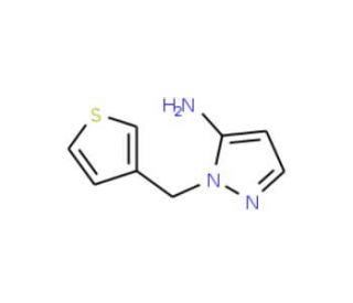 1-(thien-3-ylmethyl)-1H-pyrazol-5-amine - chemical structure image