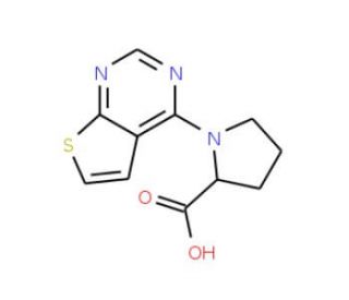 1-thieno[2,3-d]pyrimidin-4-ylpyrrolidine-2-carboxylic acid - chemical structure image