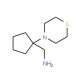 (1-thiomorpholin-4-ylcyclopentyl)methylamine - chemical structure image