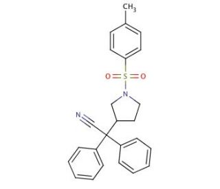 1-Tosyl-&alpha;,&alpha;-diphenyl-3-pyrrolidineacetonitrile (CAS 133034-03-4) - chemical structure image