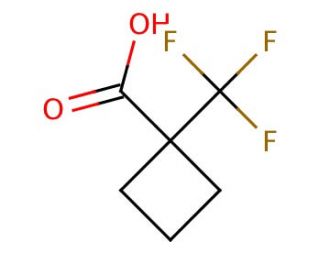 1-(Trifluoromethyl)cyclobutanecarboxylic acid (CAS 277756-45-3) - chemical structure image
